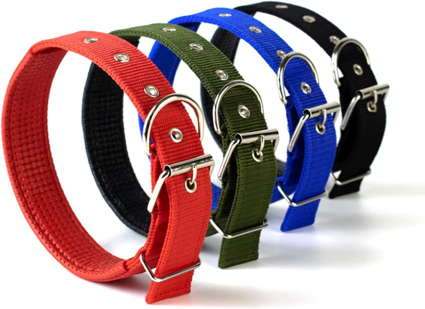 61+o30oeTuL._AC_SL1500_ Wide Dog Collar, Soft Leather Padded White Collar Pet Collar - Image 1