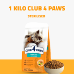 1 kilo dry food club 4 paws sterilised