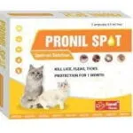 PRONILL SPOT 0.5ml - Spine drops to treat ticks, lice, and fleas on CATS. 0.5 ml tube, box of 5 tubes.