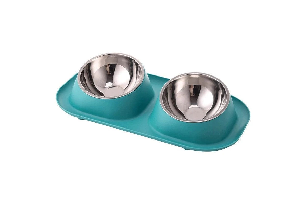 img_0300 PETIMI Cat Bowl, Small Dog Bowls, Cat Food Bowl with 2 Removable Stainless Steel Feeding Bowls, Suitable for Small and Medium Sized Pets - Image 1